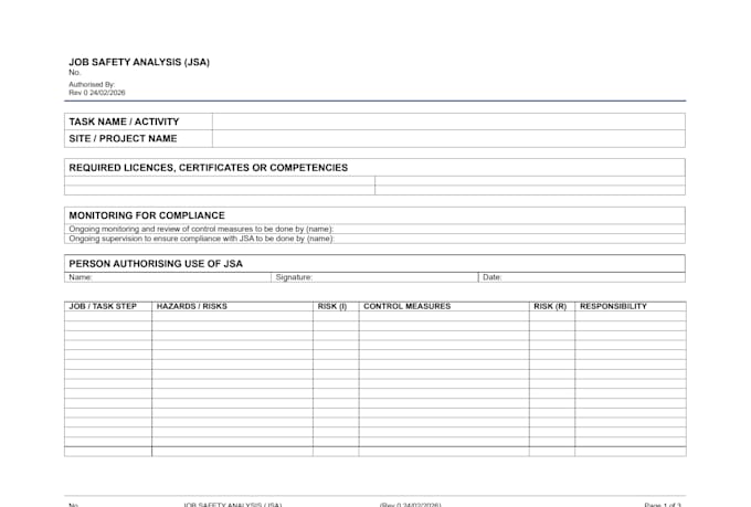 write site specific method statements and risk assessments